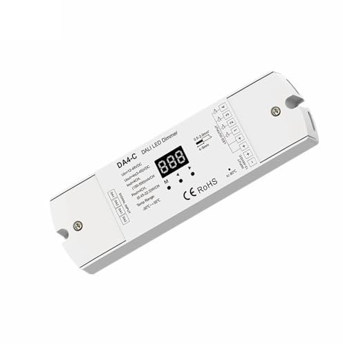 WHARGTSL 350-1200mA oder 150-500MA 12V-48VDC Konstantstrom 4CH DALI Dimmer DA4-C (DT6) 24V 4 Kanal CC Controller steuert LED-Chip-Lampe(150-500MA)