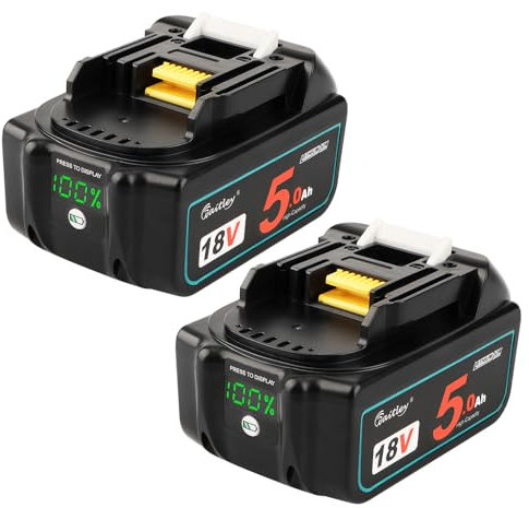 Power Elektro 2Pack 1850 5.0Ah 18v LXT Lithium -Ion Battery compatible with makita BL1830 BL1840 BL1850B BL1860 18v tools with LED indacter