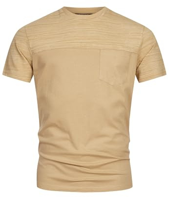 Indicode Herren INSprings T-Shirt mit Rundhalsausschnitt und Brusttasche