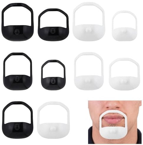 10 Stück bartschablone herren, bart schablone männer, Goatee Rasierschablone, 5 Verschiedenen Größen, bartschablone für Männer Rasierhilfsmittel Zubehör für Bartkontur