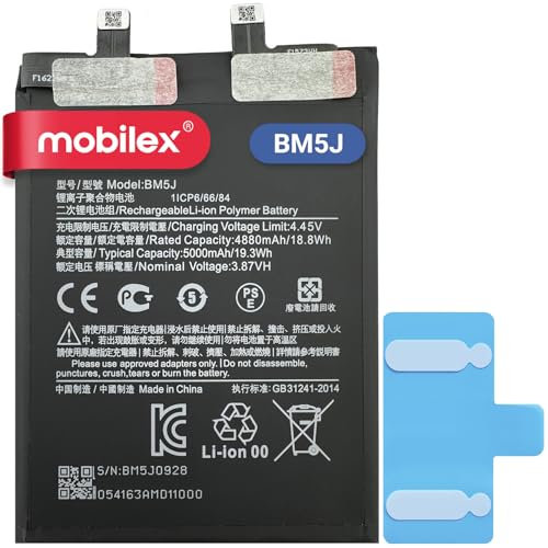 MOBILEX® BM5J Batterie de rechange interne pour Xiaomi 12T/12T Pro 5000 mAh