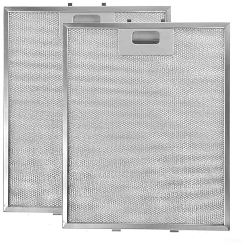 Dunstabzugshaube Filter Herdplatte 2 Stück Metallfettfilter für Dunstabzugshaube 318 x 258 x 9 mm