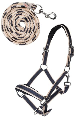 HKM Kopenhagen Head collar set with snap hook Deep Blue Pony