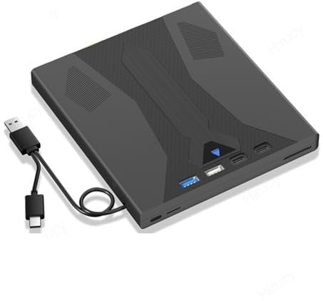 yasoe External Optical Blu Ray Drive Optical Blu Ray Drive Support 100G Disc USB 3.0 and Type-C DVD/CD/BD Player for PC Laptop Desktop 3D Optical Bluray Drive