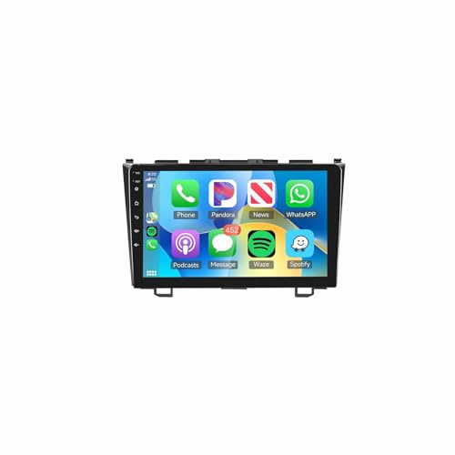 Radio Coche 2 DIN para Honda CR-V CRV 2007-2011 Pantalla Táctil 9 Pulgadas GPS Integrada Bluetooth WiFi USB Cámara Trasera Control Volante Sistema Android 15(A4 8+256GB)