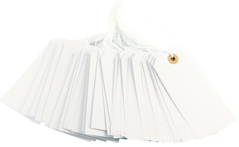 Preisetiketten für Kleidung, zum Ausstellen, Schmuck, Kleidung, 12 x 6 cm, Weiß, 100 Stück