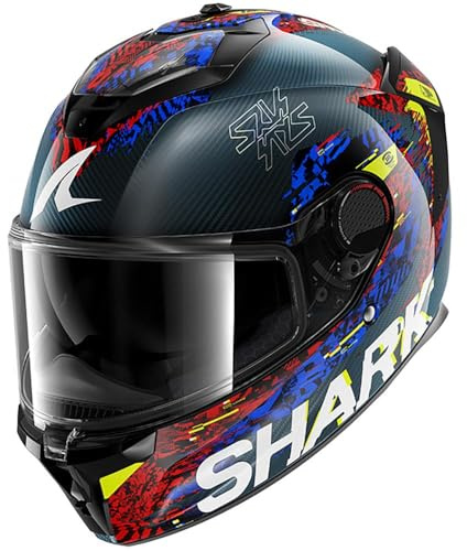 SHARK, Integraler Motorradhelm SPARTAN GT PRO CARBON SPEED-VIB Carbon Blue Red DBR, L