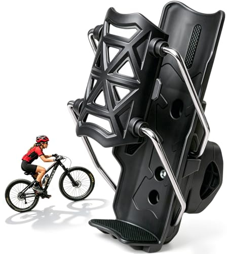 Porte-Gobelet Vélo Moto Universel, Rotatif 360°, Antichoc & Résistant aux Chocs, pour VAE Scooter Quad Bateau, Support Réglable de Guidon (Noir)