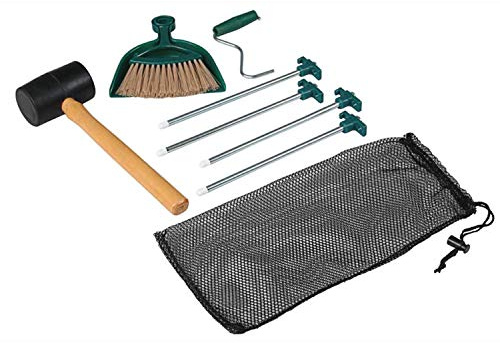 Coleman Premium Camping Tent Kit: Steel Tent Pegs, Rubber Mallet, Broom and Dustpan, Stake Puller, Includes Carry Bag