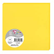 Clairefontaine 1823C Packung (mit 25 Karten Pollen, 135 x 135 mm) 210g, Sonnengelb