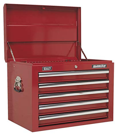 Sealey Ap26059T Topchest 5 Drawer With Ball Bearing Runners - Red