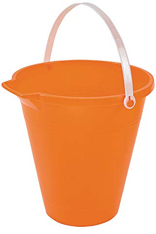 Fun Express - Orange Sand Bucket for Summer - Toys - Active Play - Beach Toys - Summer - 1 Piece
