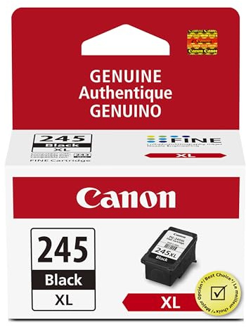 Canon PG-245 XL Genuine Black Ink Cartridge, Compatible with iP2820, MG2420/2924/2920/3020/2522/2525, MX492, TS3120/302/302a/202/202a/4520/3320