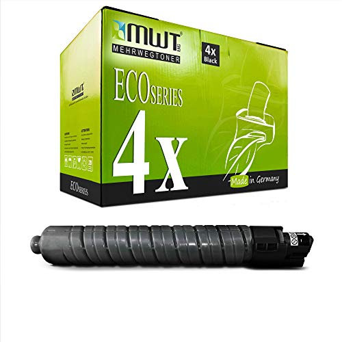 4X MWT Druckerpatronen für Ricoh MP C3502AD C3002 C3002AD ersetzt 841651 842016 Black