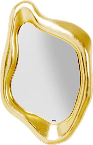 Kare Design Spiegel Hologram, Gold, Wandspiegel, Edler Spiegel mit Rahmen in besonderer Form, Wohnzimmer, Flur, 119x76x9 cm (H/B/T)