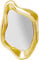 Kare Design Spiegel Hologram, Gold, Wandspiegel, Edler Spiegel mit Rahmen in besonderer Form, Wohnzimmer, Flur, 119x76x9 cm (H/B/T)