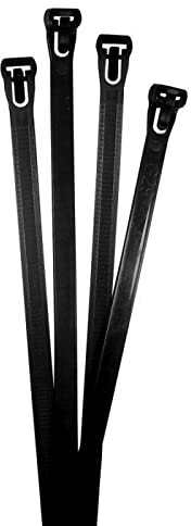 Lumonic 100x Kabelbinder 450 x 9mm I Schwarze Kabelbinder in Industriequalität wiederverwendbar I Kabelbinder UV beständig, Kabelbinder wetterfest, Ka