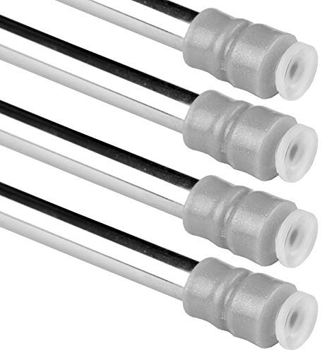 Bestlivings 4er Pack Klemmstange (Chrome) Schraubtechnik ausziehbar 80-120 cm, Gardinenstange Klemmen, für leichte Gardinen, kein Bohren - Kleben