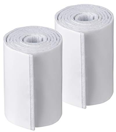 Metafranc Filz-Band 1 m x 100 mm - selbstklebend - weiß - 2 Stück - Frei zuschneidbar - Effektiver Schutz Ihrer Möbel / Filz-Klebeband auf Rolle / Möbelgleiter für empfindliche Böden / 647119
