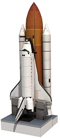 ECOSWAY Space Shuttle Papiermodell, glänzend, beschichtet, für Kinder und Erwachsene