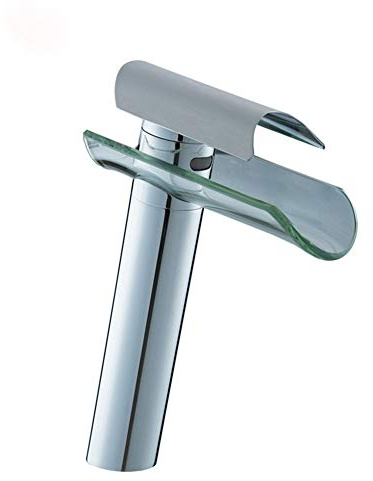 Rubinetto Bagno Miscelatore A Cascata Lavabo Rubinetto Moderno Monocomando Cromato Per Acqua Calda E Fredda, Rubinetto Lavabo Monoforo In Ottone, Adatto Per Wc E Bagno, Valvola In Ceramica