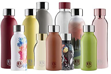 BUGATTI B BOTTLES TWIN Botella térmica 350 ML Potter’s clay mantiene los líquidos calientes por 12 H fríos por 24 H y hielo por 36 H Botella ecológica y reutilizable acero inoxidable 18/10