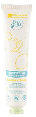 LA SAPONARIA Zahnschutz für Erwachsene und Kinder, homokompatibel, Ingwer und Zitrone, 75 ml