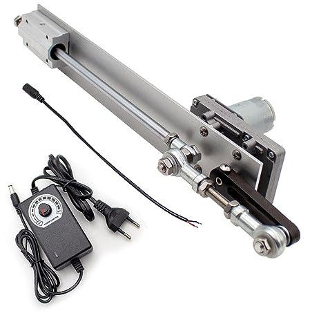 Toplionace Hubkolben Linearaktuator, DC 12V / 24V Getriebe Einstellbarer teleskop Motor DIY Motor mit Drehzahlregler Hub 3-15cm (DC12V, 90RPM)