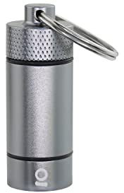 ONGROK Premium Mini-Aufbewahrungsrohr, Schlüsselanhänger, Taschenformat, luftdicht, Aluminium-Metallhalter und Koffer (Rotmetall)