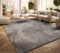 TT Home Teppich Wohnzimmer Kurzflor Anti-Rutsch Rückseite Einfarbiges Design Waschbar, Farbe: Grau, Größe:300x400 cm