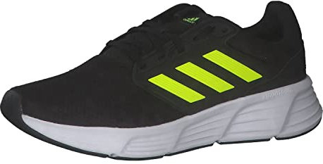 adidas Herren Galaxy 6 Shoes Laufschuhe, Core Black/Solar Yellow/Carbon, 45 1/3 EU