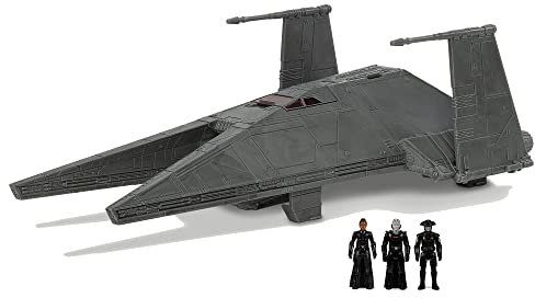 Star Wars Micro Galaxy Squadron Inquisitor Transport Scythe – Véhicule de Classe Vaisseau Spatial de 17,8 cm avec Trois Accessoires de Micro Figurines de 2,5 cm