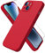 ACRONIX Compatible with iPhone 14 Case 6.1,with 1 x Screen Protector, Silky-Soft Touch Liquid Silicone Shockproof Rubber Cases Comprehensive Protection Cover for iPhone 14-Red