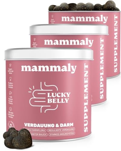mammaly 3er Spar-Paket: Lucky Belly® Komplex mit Probiotika für Hunde | 360 Snacks für Verdauung, Magen, Darm & Darmflora - mit Omega 3, Flohsamenschalen - mit Tierärzten entwickelt