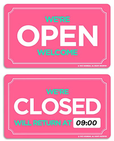 Open Closed Sign (10. Pink)