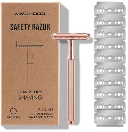 Rasierhobel, Rasierer Herren und 10 Doppelschneidigen Rasierklingen,Safety Razor
