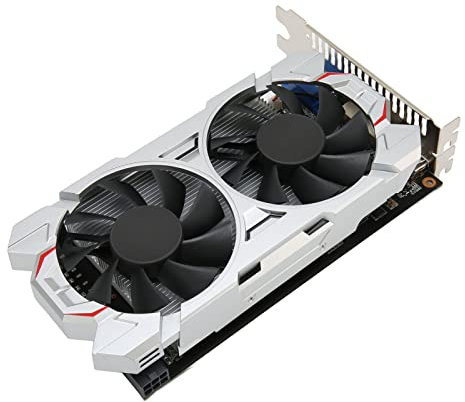 Cuifati Carte Graphique 4 Go GDDR5 GTX750TI, GPU 128BIT 1072MHZ avec Double Ventilateur de Refroidissement Carte Vidéo 4K HD Ordinateurs Carte Graphique, PCI Express3.0, HDML/VGA/DVI