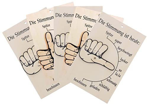Teemando® 5 X Stimmungsbarometer, das witzige Geschenk für Kollegen, Freunde, Familie oder als Wichelgeschenk