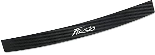 EAGLEG Auto Ladekantenschutz Stoßstangenschutz, für Fo-rd Fiesta Fusion Kuga Explorer Ecosport Edge Kohlefaser Heck Rear Bumper Aufkleber Styling Kofferraumwanne Kantenschutz ZubehöR,Fiesta