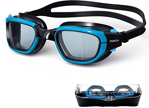 MEEKBOS Gafas de Natación Antivaho con Ajuste Cómodo Protección UV para Adultos Hombres y Mujeres