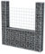 Ailgely Gabione U-Form Stahl Gabione Wand Sitzfläche Stein-Gabionen Steinzaun Drahtkorb 160 x 20 x 150 cm