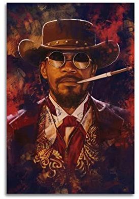 VZRSQZK Django Unchained Poster, dekoratives Gemälde, Leinwand-Wandposter und Kunstdruck, modernes Familienschlafzimmer-Dekor-Poster, 20 x 30 cm