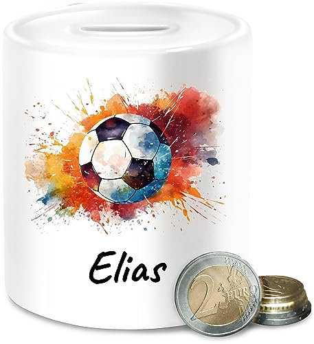 Spardose - Fußball Geschenk Fußballer I Geschenkidee Fußballfan I Fußballerin Geschenk - Unisize - Weiß - Geschenke Fuer Jungen Fussball fußball-spardose fußballfans Ball spardosen