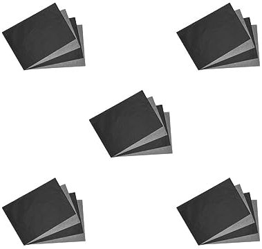 5 Set 100 Stück A4 Kohlepapier schwarz lesbar Graphit Transfer Tracing Malerei Wiederverwendbare Kunstoberflächen Kopierpapier