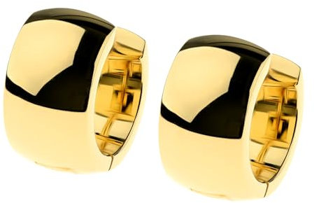 Ernstes Design Creolen evia Ohrringe E645 poliert vergoldet 12 mm Edelstahl