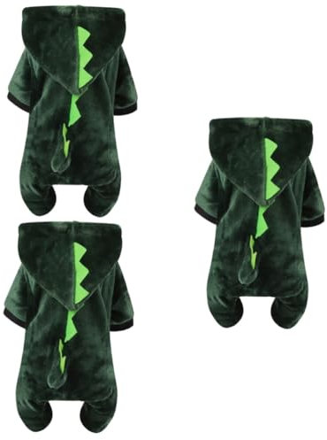 FRCOLOR 3stücke Hundekostüm XL Für Halloween Warmes Weiches Dino-Outfit Für Kleine Hunde Haustierkostüm Für Besondere Anlässe Partys Und Fotoshootings