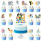 25 Stück Blue Dog Cupcake Toppers,Tortendeko Geburtstag,Blue Dog Cake Topper,Dog Kuchendeko,Blue Dog Kuchen Deko,Cupcake Toppers Junge&Mädchen,für Tortendeko,Party Dekorationen für Kinder