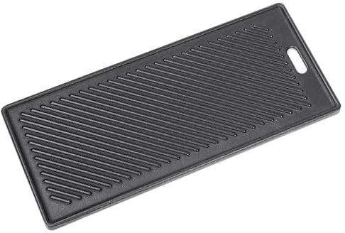 GFTIME 45 x 19.5cm Wendeplatte Gusseisen für RÖSLE VIDERO G3 G4 (bis Modelljahr 2020), Enders Boston Black 2, Enders Kansas Pro 3, Napoleon Rogue 425, Universal Gusseisen Grillplatte Gasgrill Zubehör