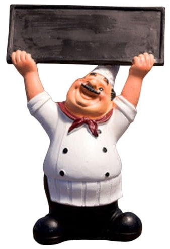 Kleiner Koch Dekoration Schreibtisch Chef Sammlerstück Figur Willkommensbrett Plakette Chef Kreidetafel Retro Shop Willkommensschild Geschirr Vintage Message Board Kunstharz