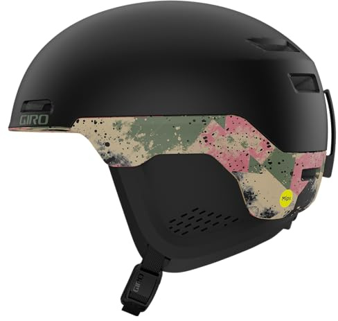 Giro Owen Sphärischer Schneehelm, Mattschwarz/Wolkenmarmor, Größe M (55,5–59 cm)